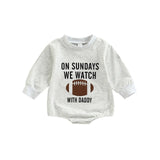  Infant Baby Rugby Letters Romper MumsDeal