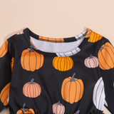 0-4Years Baby Girl Halloween Pumpkin Print Dress - MumsDeal