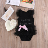 Hot Newborn Girls My Little Black Dress Romper