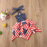 Independence Day Outfit Toddler Girls Ruffle Dress