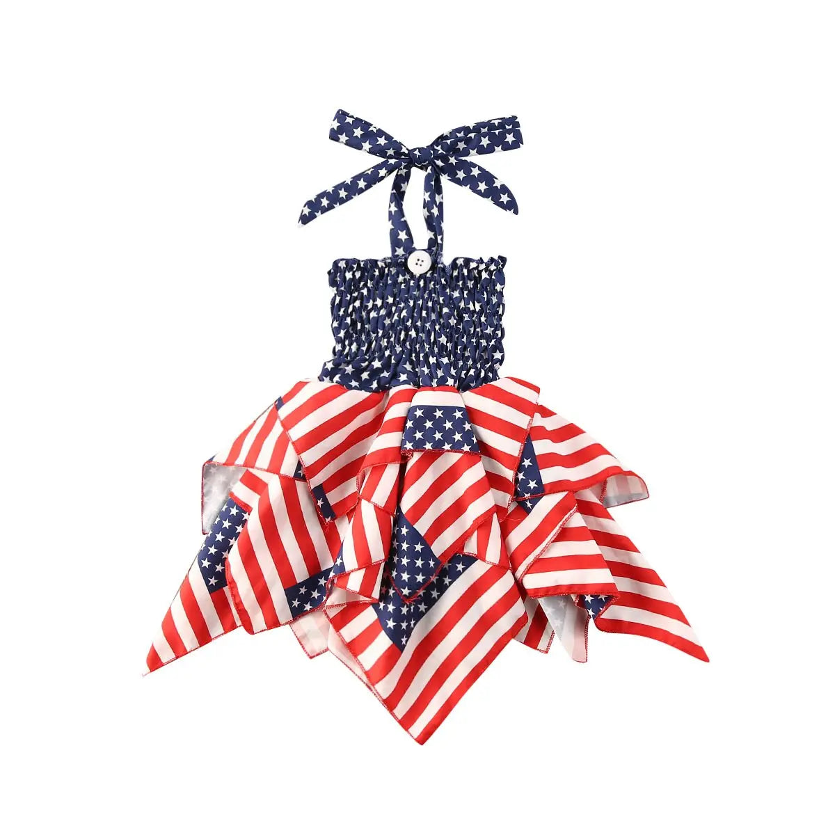 Independence Day Outfit Toddler Girls Ruffle Dress MumsDeal